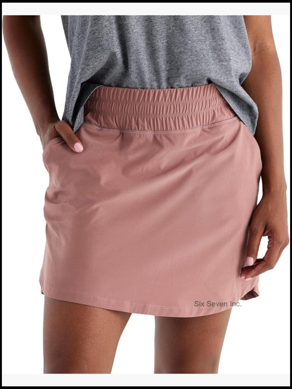 UPF 50+ Pull-On Breeze Skirt with Pockets Athletic Travel Golf